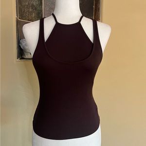 NWT & Other Stories double layer tank top in brown Size Small